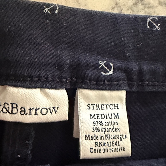 Croft & Barrow Dark Blue Anchor Pattern Pants - Picture 3 of 3